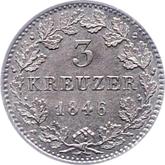 Reverse 3 Kreuzer 1846