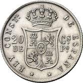Reverse 20 Centavos 1885