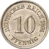 Obverse 10 Pfennig 1874 A