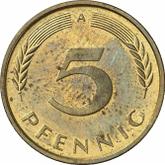 Obverse 5 Pfennig 1991 A