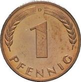 Obverse 1 Pfennig 1950 D