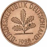Reverse 2 Pfennig 1988 G