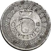 Reverse 5 Céntimos 1938 Pattern