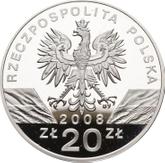 Obverse 20 Zlotych 2008 MW NR Peregrine falcon