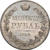Reverse Rouble 1842 MW Warsaw Mint