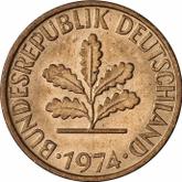 Reverse 2 Pfennig 1974 D
