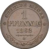 Reverse 1 Pfennig 1862 B