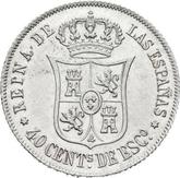 Reverse 40 Céntimos de escudo 1864