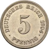 Obverse 5 Pfennig 1904 D