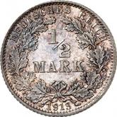 Obverse 1/2 Mark 1913 D