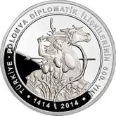 Reverse 20 Zlotych 2014 MW 600 years of Polish-Turkish diplomatic relations