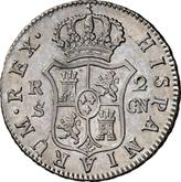 Reverse 2 Reales 1793 S CN