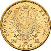Reverse 20 Mark 1873 E Saxony