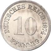 Obverse 10 Pfennig 1874 H