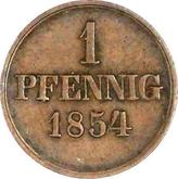 Reverse 1 Pfennig 1854