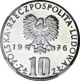 Obverse 10 Zlotych 1976 MW 100th anniversary of Boleslaw Prus`s death