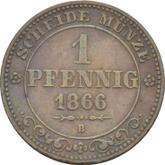 Reverse 1 Pfennig 1866 B
