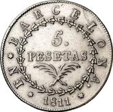 Reverse 5 Pesetas 1811