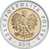 Obverse 5 Zlotych 2018 100th Anniversary of Poland's Independence