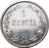 Reverse 1 Mark 1874 S