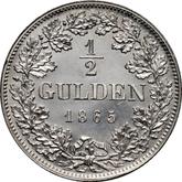 Reverse 1/2 Gulden 1865