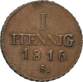 Reverse 1 Pfennig 1816 S