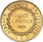 Reverse 100 Francs 1886 A