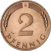 Obverse 2 Pfennig 1988 G