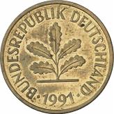 Reverse 5 Pfennig 1991 D