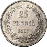 Reverse 25 Pennia 1899 L