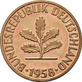 Reverse 2 Pfennig 1958 G