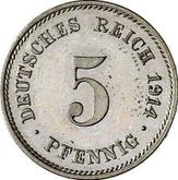 Obverse 5 Pfennig 1914 G