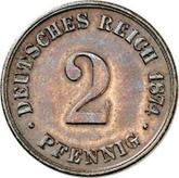Obverse 2 Pfennig 1874 B