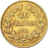 Reverse 20 Francs 1841 W