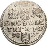 Reverse 3 Groszy (Trojak) 1598 B Bydgoszcz Mint