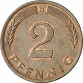 Obverse 2 Pfennig 1971 D