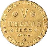 Reverse 5 Thaler 1822 CvC