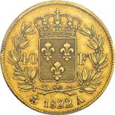 Reverse 40 Francs 1822 A