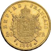 Reverse 20 Francs 1866 A