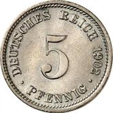 Obverse 5 Pfennig 1902 D