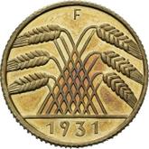Reverse 10 Reichspfennig 1931 F