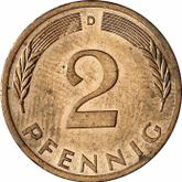 Obverse 2 Pfennig 1974 D