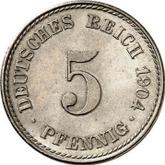 Obverse 5 Pfennig 1904 F