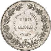 Reverse 2 Thaler 1854 B Visit to the Mint