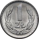Reverse 1 Zloty 1965 MW
