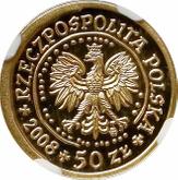Obverse 50 Zlotych 2008 MW NR White-tailed eagle