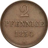 Reverse 2 Pfennig 1854 B