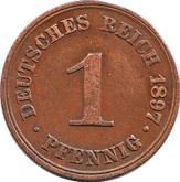 Obverse 1 Pfennig 1897 A