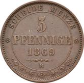 Reverse 5 Pfennig 1869 B