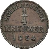 Reverse 1/4 Kreuzer 1864